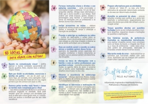 15 ideias para alunos com autismo.