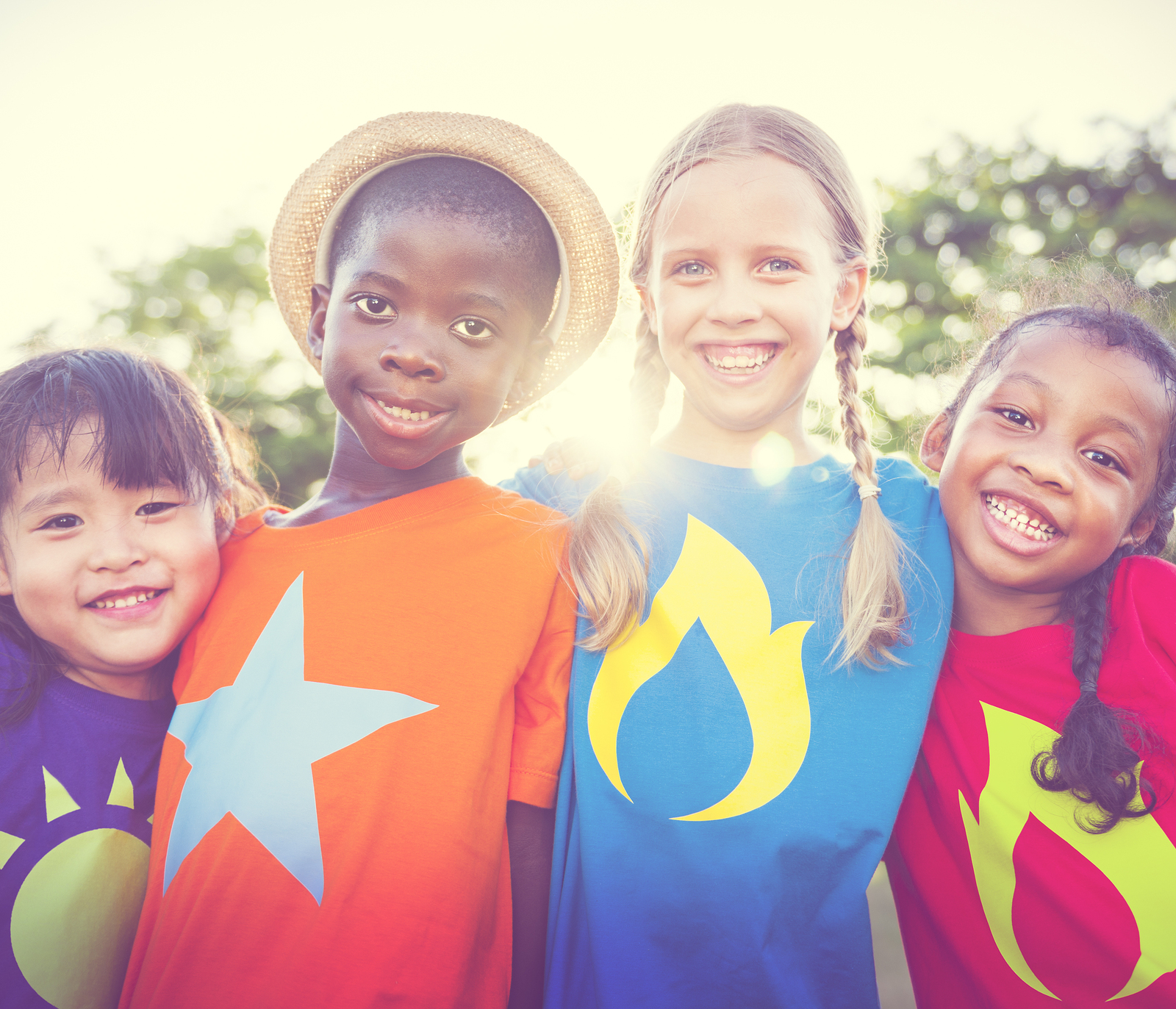 Children Friendship Bonding Outdoors Cheerful Concept